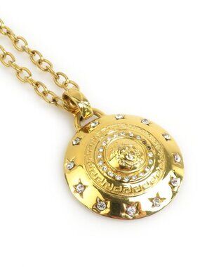 Gianni Versace Necklace Gold Metal/Rhinestone